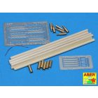 Aber Barrel Cleaning Rods /w Brackets for Tiger.II (Sd.Kfz.182) Late Model 1450mm