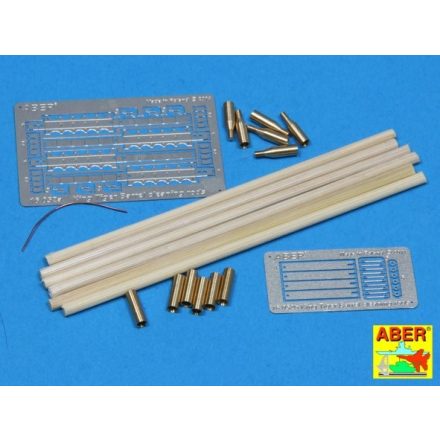 Aber Barrel Cleaning Rods /w Brackets for Tiger.II (Sd.Kfz.182) Late Model 1450mm
