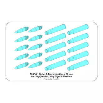   Aber Models Set of 8,8cm projectiles for Jagdpanther, King Tiger & Nashorn
