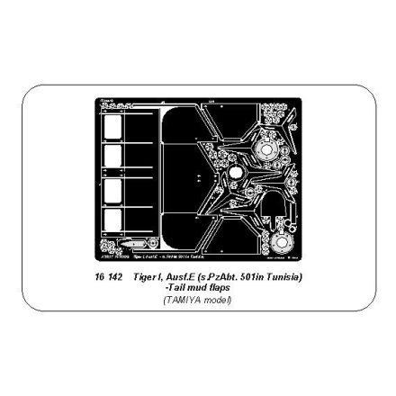 Aber Tiger I, E Tunisia 501 abt.- Tail mud flaps (Tamiya)