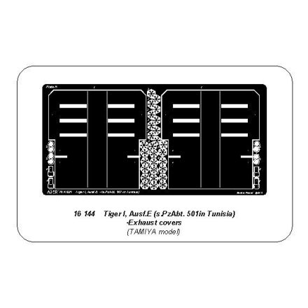 Aber Tiger I, E Tunisia 501 abt.- Exhaust Covers (Tamiya)