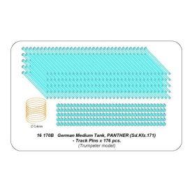 Aber Panther tank track link pins x 176 pcs. (Trumpeter)