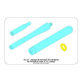   Aber German barrel 50mm KwK 38L/42 forPz.Kpfw.IIIAusf.G,H,J (early) (Das Werk, Heller)