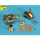 Aber Early Muzzle Brake Used on German 8,8cm Barrel Tiger.I - Early & Tiger II (Porsche Turret) (Tamiya, Trumpeter)