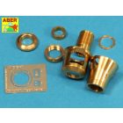 Aber Late Muzzle Brake Used on German 8,8cm Barrel Tiger.I - Early & Tiger II (Henschel Turret) (Tamiya, Trumpeter)