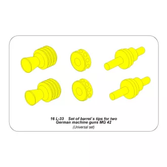   Aber Models Set of barrel's tips for two German machine guns MG 42