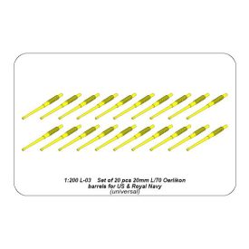   Aber Set of 20 pcs 20 mm L/70 Oerlikon Mk.10 barrels for US Navy ships