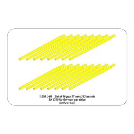   Aber Set of 16 pcs 37 mm L/83 barrels SK C/30 for German ships