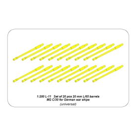   Aber Set of 20 pcs 20 mm L/65 barrels MG C/30 for German ships