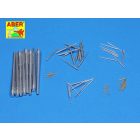 Aber 380mm & 150mm & 105mm & 37mm & 20mm Barrels for German Battleship Bismarck (Trumpeter)