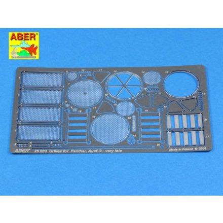 Aber German Medium Tank Grilles for Sd.Kfz.171 Panther Ausf.G Late (Academy)