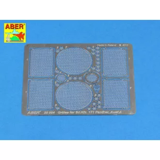   Aber German Medium Tank Grilles for Pz.Kpfw.V Sd.Kfz.171 Panther Ausf.A/D (Academy, Tamiya)