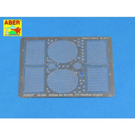 Aber German Medium Tank Grilles for Pz.Kpfw.V Sd.Kfz.171 Panther Ausf.A/D (Academy, Tamiya)