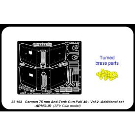   Aber German 75mm A/T Gun Pak 40 L/46 Vol.2 - Additional set - Armour (AFV Club)