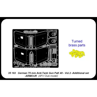   Aber German 75mm A/T Gun Pak 40 L/46 Vol.2 - Additional set - Armour (AFV Club)