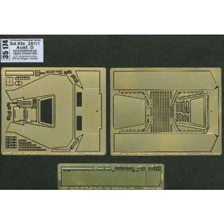 Aber German Sd.Kfz.251/1 Ausf.D Pt.8. Upper Armour plate (Dragon)