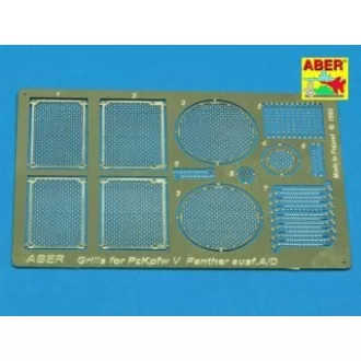 Aber Pz.Kpfw.V Panther Ausf.A/D grills (Italeri)