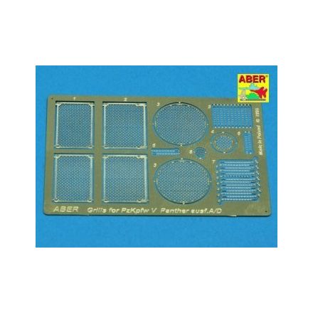 Aber Pz.Kpfw.V Panther Ausf.A/D grills (Italeri)