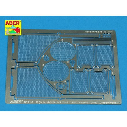 Aber Grilles for King Tiger Sd.Kfz.182 (Henshel Turret) Sd.Kfz.182
