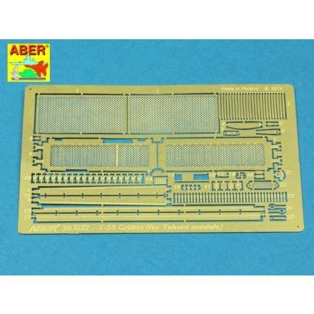 Aber Grilles for Russian Tank T-55AM also for T-55AMV (Takom)
