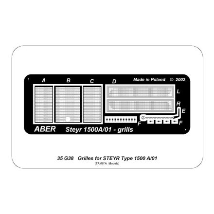 Aber Grilles for Steyr 1500 A/01 & Comand (Tamiya)