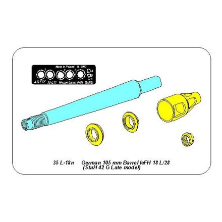 Aber German 105mm Barrel leFH 18 L/28 (StuH 42 G Late model)