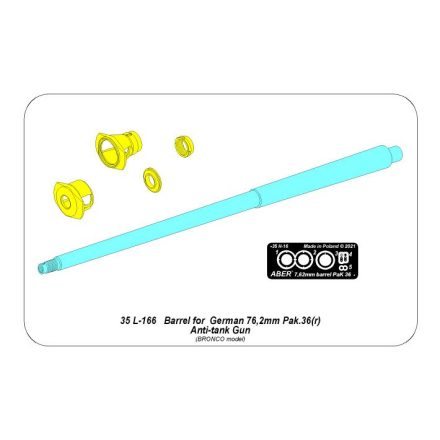 Aber Barrel for German 76,2mm Pak 36(r) Anti-tank Gun (Bronco)