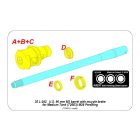 Aber U.S 90 mm M3 barrel with muzzle brake for T26E3 , Pershing (Tamiya)