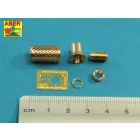 Aber Muzzle brake fit to barrel for Krupp 12,8cm PAK 44 Anti-Tank Gun (Trumpeter)