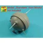 Aber Armament for Soviet Ball Tank “Sharotank”; 2 x 37mm gun, 2 x 12,7 mm machine gun DShK M36 (Miniart)