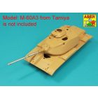 Aber 105 mm M-68 barrel with thermal shroud for M60A3 Tank (Takom)