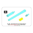 Aber 90 mm M-36 tank barrel cyrindrical Muzzle Brake without mantlet cover for U.S. M47 Patton (Italeri, Takom)