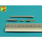 Aber 90 mm M-36 tank barrel cyrindrical Muzzle Brake without mantlet cover for U.S. M47 Patton (Italeri, Takom)