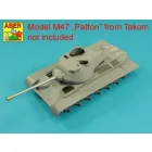 Aber 90 mm M-36 tank barrel cyrindrical Muzzle Brake without mantlet cover for U.S. M47 Patton (Italeri, Takom)