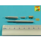 Aber 90 mm M-36 tank barrel cyrindrical Muzzle Brake with mantlet cover for U.S. M47 Patton (Takom, Tamiya)