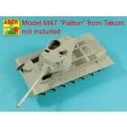 Aber 90 mm M-36 tank barrel cyrindrical Muzzle Brake with mantlet cover for U.S. M47 Patton (Takom, Tamiya)