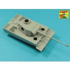 Aber 7,5cm gun barrel with single baffle muzzle brake for German Tank Tiger I, Ausf.H2 (Dragon)