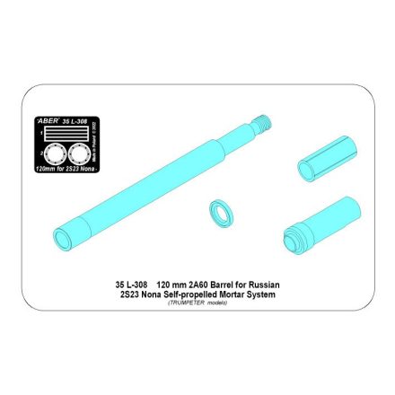 Aber 120mm 2A60 barrel for Russian 2S23 Nona (Tamiya)