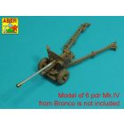 Aber Barrel for 6 pdr Mk.IV (57mm) A/T Gun with ball muzzle brake (Bronco, Riich)