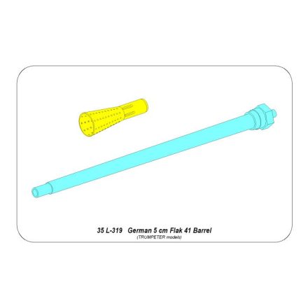 Aber German 5 cm barrel for AA guns Flak 41 (Trumpeter)