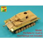 Aber Germ.75mm barrel for KwK40L/43 with single baffle muzzle brake for Pz.Kpfw.VI, Ausf.G -early (Tamiya)