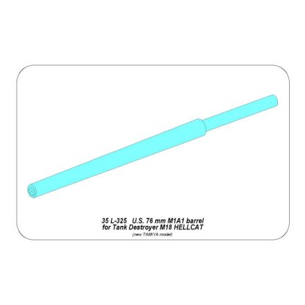 Aber 76mm M1A1 Barrel for M18 Helcat U.S. Tank Destroyer (Tamiya)