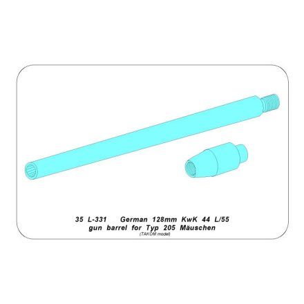Aber Barrel 128mm KwK 44 L/55 for Typ 204 Mauschen (Takom)