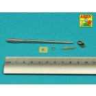 Aber 76,2 mm Ordinance Q.F. 3-in. 17 PDR. Mk. II barrel with muzzle brake for A34 COMET (Tamiya)