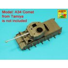 Aber 76,2 mm Ordinance Q.F. 3-in. 17 PDR. Mk. II barrel with muzzle brake for A34 COMET (Tamiya)