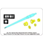 Aber German 88mm Barrel Kw.K 43/3 L/71 (Early version) Tiger B Porshe - Turm late; Tiger B Serien - Turm early Jagdpanther middle (Tamiya)