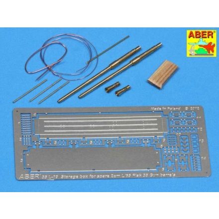 Aber German spare 2cm L/65 Flak 38 gun barrels with storage box