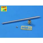 Aber U.S. 76 mm M1A2 barrel with muzzle brake for Sherman M4A3E8 tank (Tamiya)