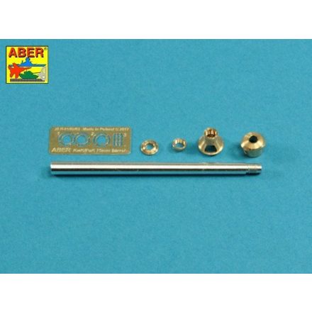Aber 75mm KwK 40 L/48 barrel with middle model muzzle brake for German Tank Pz.Kpfw.IV Ausf.H (Zvezda)
