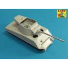 Aber US 90mm M3 barrel with thread protector for tank destroyer M36B1 (Academy, Italeri)